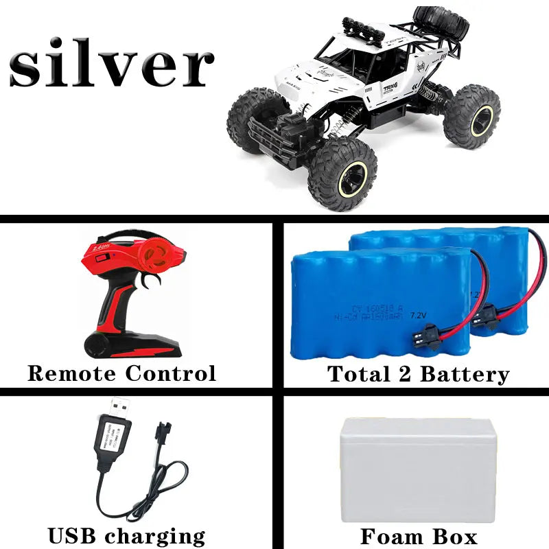 4Wd Off-Road Rc Car With Led Lights – 2.4G Remote Control Buggy Truck-4