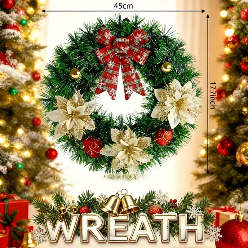 Christmas Door Wreath Classic Wall Hanging-3