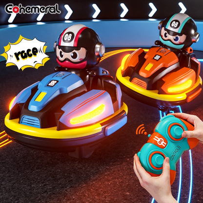 Remote Control Dual Bumper Cars Set with Lights-1
