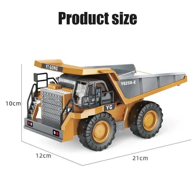 Rc Alloy Dump Truck Engineering Vehicle For Boys-2