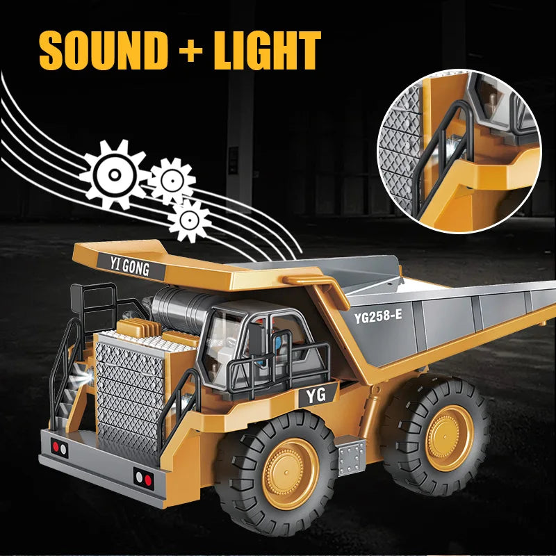 Rc Alloy Dump Truck Engineering Vehicle For Boys-4