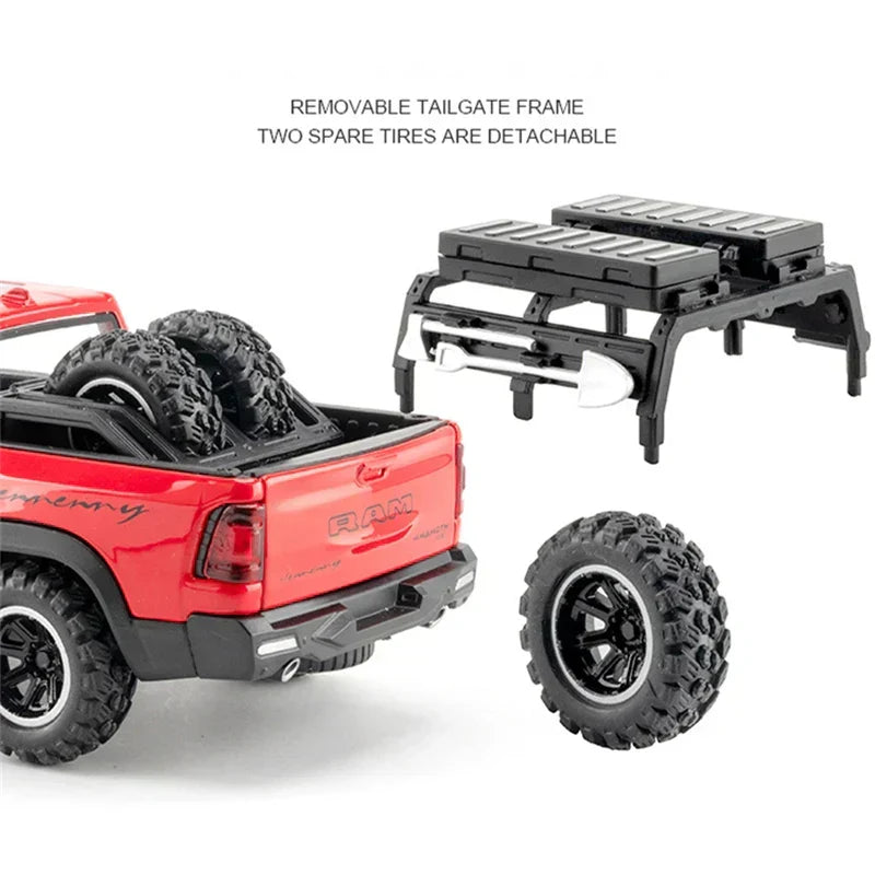 Mammoth Trx Pickup Alloy Diecast Model (Red)-2
