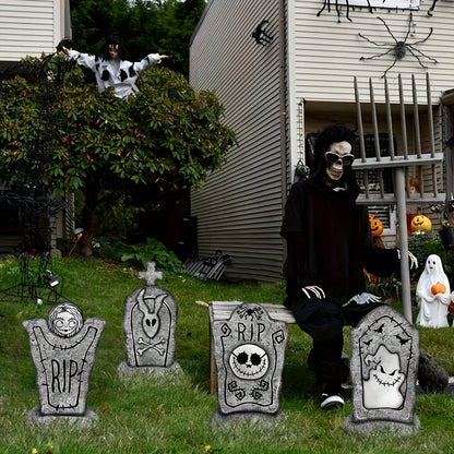 Halloween Grabstein Garten-Dekorationen 2D (4er-Set)