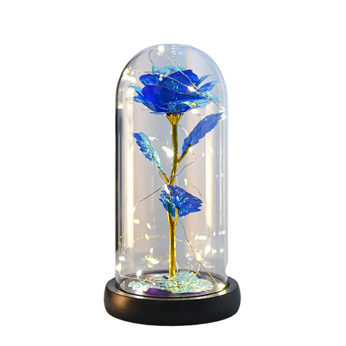 Elegant Golden Leaf Rose Flower in PVC Cover-0